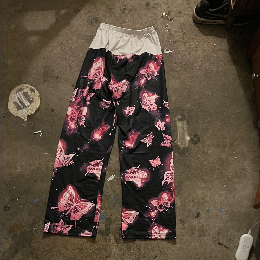 Butterfly Dreams Pajamas - Black and Pink